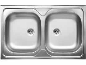 Zlew 2-komorowy nakładany satyna 50x80 cm sk5020t KUCHINOX