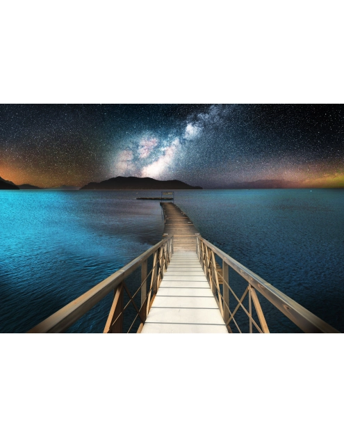 Zdjęcie: Obraz Canvas Silver 85x113 cm Jetty at night STYLER