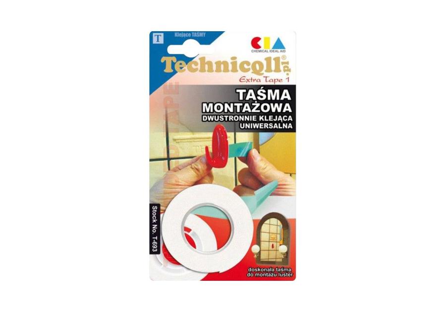 Zdjęcie: Taśma montażowa Dwustronna 1,5 m 19 mm T693 METRO