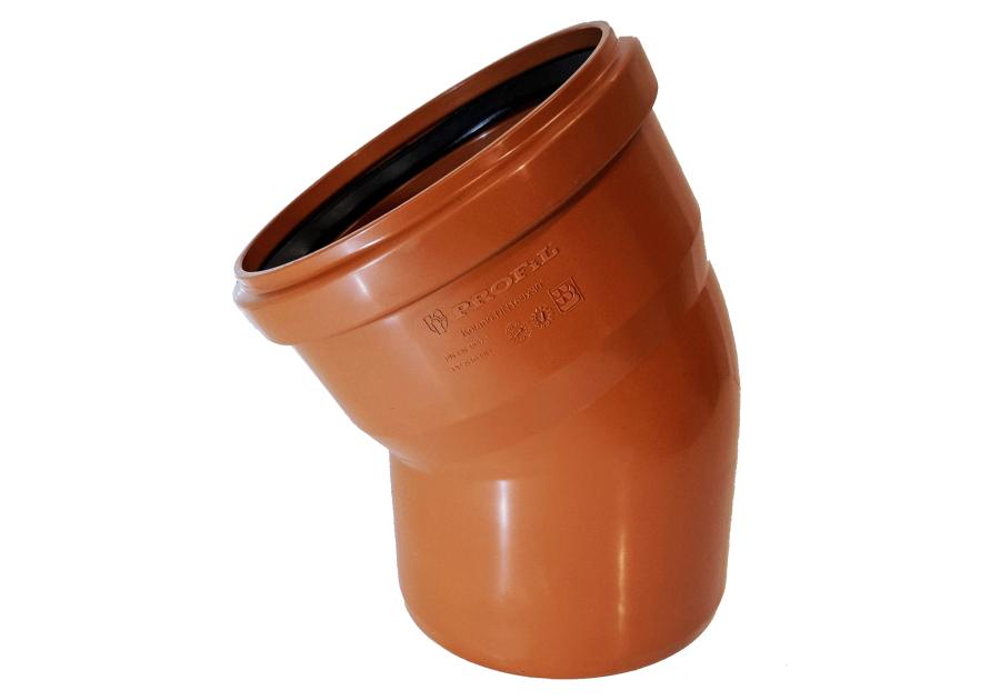 Zdjęcie: Kolano kanalizacyjne fi 160/30 pomarańczowe PROFIL