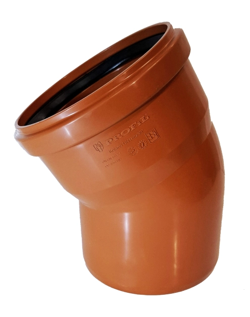 Zdjęcie: Kolano kanalizacyjne fi 160/30 pomarańczowe PROFIL