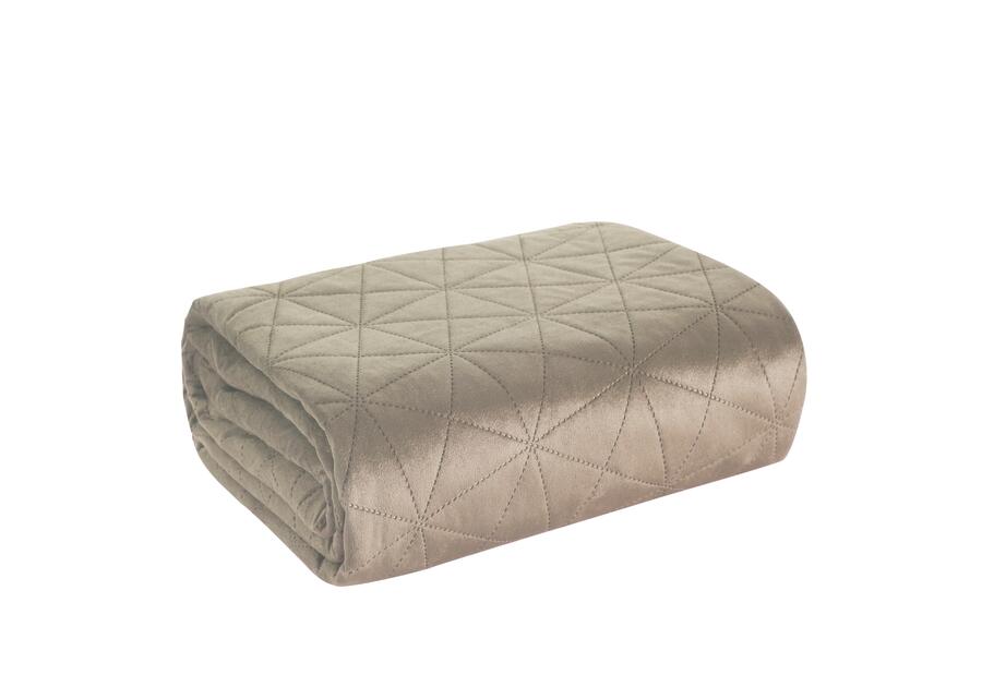 Zdjęcie: Narzuta welwetowa Luiz 200x220 cm beż EUROFIRANY