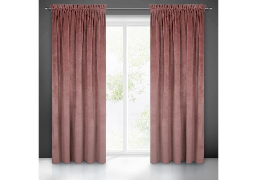 Zdjęcie: Zasłona gotowa Villa na taśmie 140x270 cm różowy EUROFIRANY