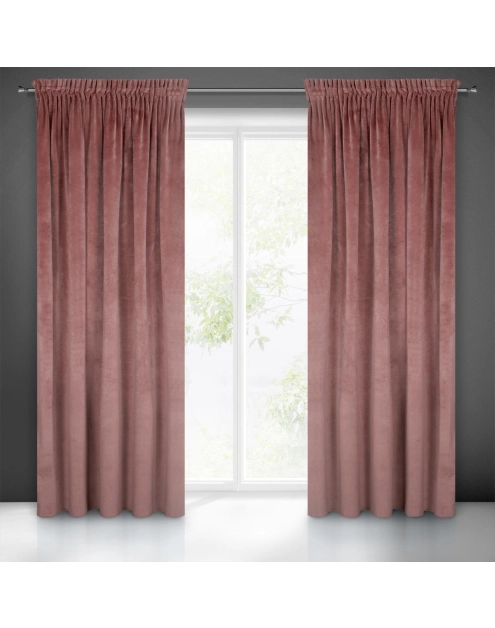 Zdjęcie: Zasłona gotowa Villa na taśmie 140x270 cm różowy EUROFIRANY