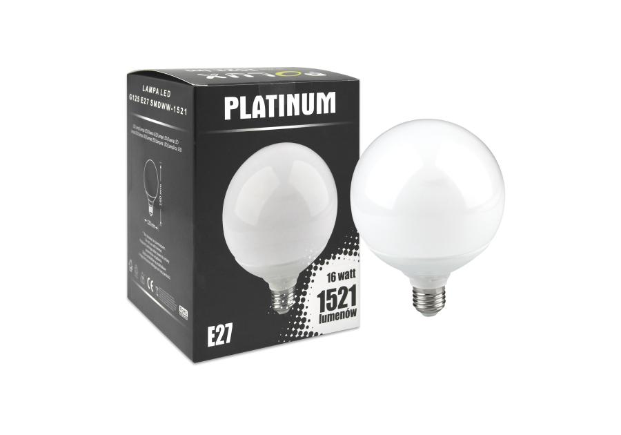 Zdjęcie: Żarówka LED G125 E27 16 W 1521 lm pc+aluminium POLUX