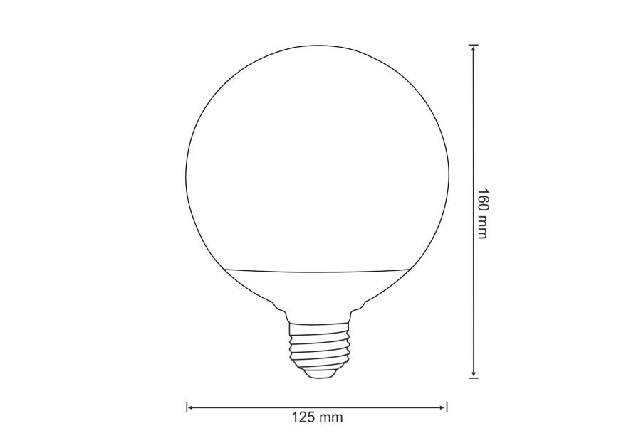 Zdjęcie: Żarówka LED G125 E27 16 W 1521 lm pc+aluminium POLUX