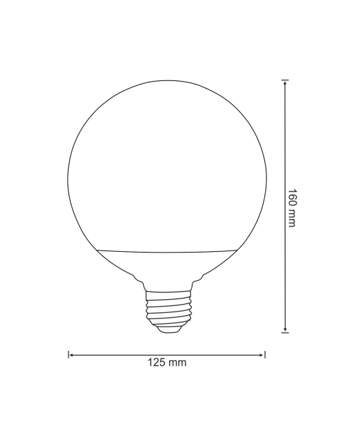 Zdjęcie: Żarówka LED G125 E27 16 W 1521 lm pc+aluminium POLUX