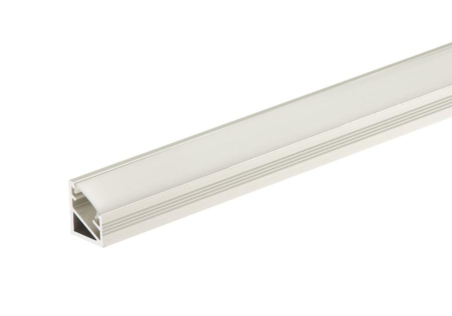 Zdjęcie: Kształtownik kątowy 30 do taśmy LED 14x16,5 mm - 1 m osłonka mleczna CEZAR