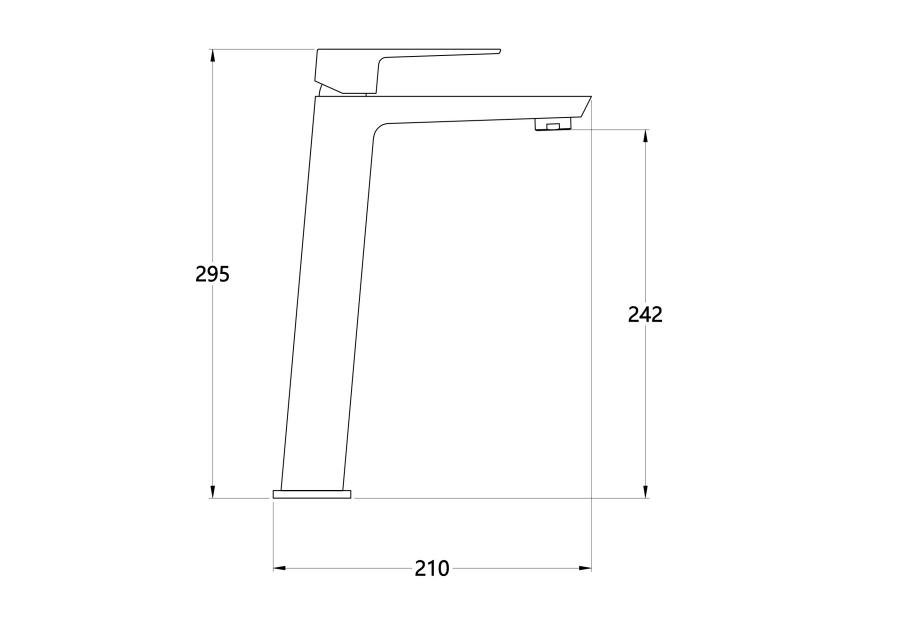 Zdjęcie: Wysoka bateria umywalkowa Paros chrom INVENA