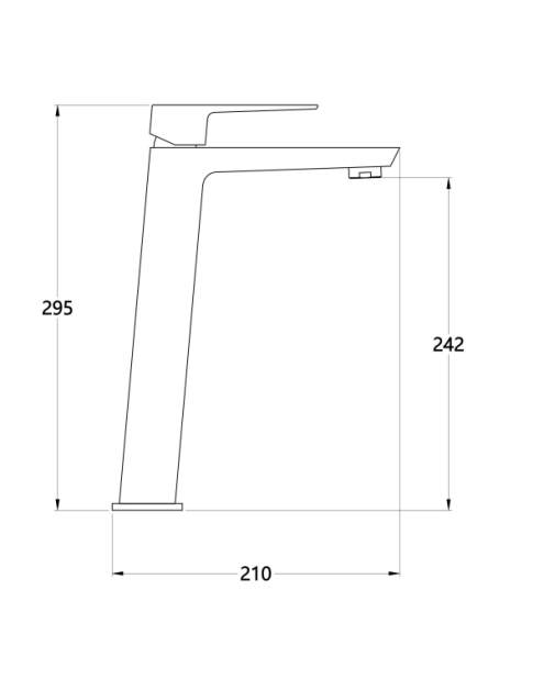 Zdjęcie: Wysoka bateria umywalkowa Paros chrom INVENA
