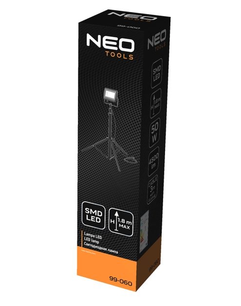 Zdjęcie: Reflektor pojedynczy 50 W SMD LED 4500lm na statywie 1.8 m NEO