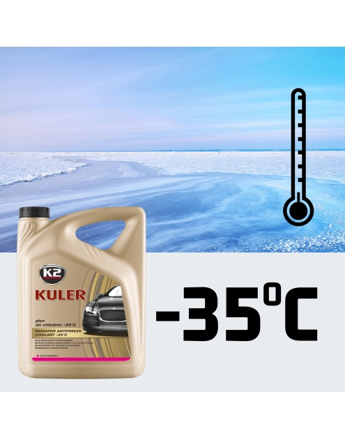 Zdjęcie: Płyn do chłodnic 5 L różowy Kuler K2