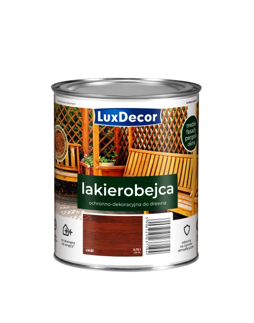 Zdjęcie: Lakierobejca do drewna cedr 0,75 L LUXDECOR