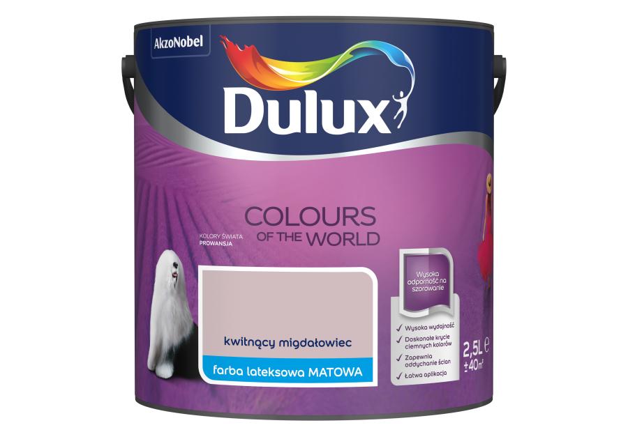 Zdjęcie: Farba do wnętrz Kolory Świata 2,5 L kwitnący migdałowiec DULUX