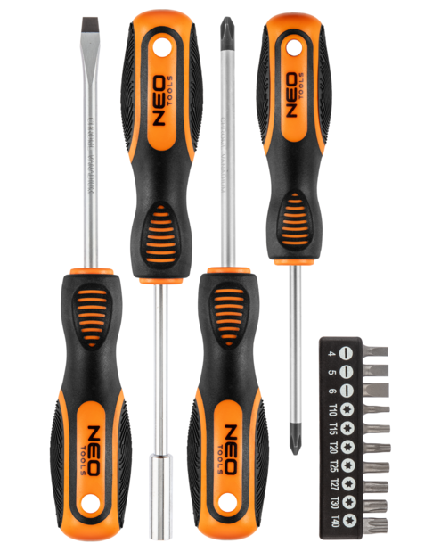 Zdjęcie: Wkrętaki i końcówki wkrętakowe, zestaw 14 sztuk NEO