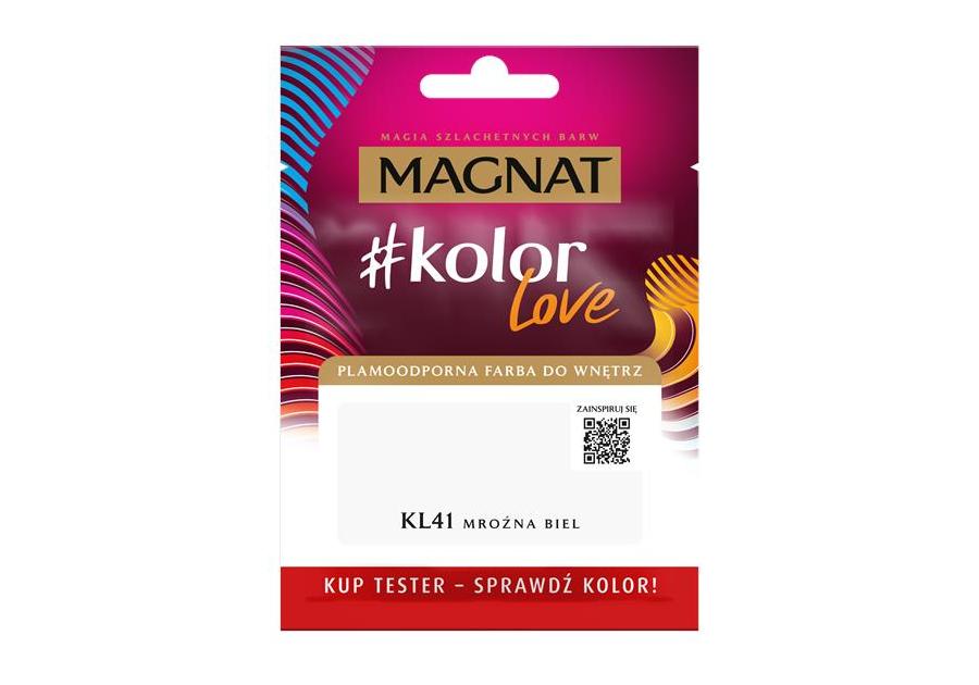 Zdjęcie: Tester farb kolorLove KL41 mroźna biel 25 ml MAGNAT