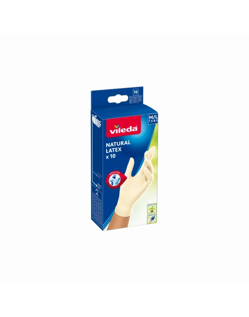 Zdjęcie: Rękawice lateksowe Vileda Natural Latex M/L 10 sztuk VILEDA