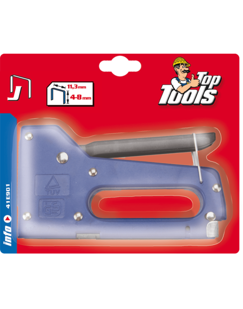 Zdjęcie: Zszywacz tapicerski 6-8 mm, zszywki J TOP TOOLS