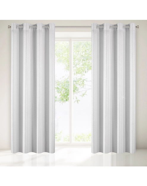 Zdjęcie: Zasłona Carina 140x250 cm biała na przelotkach EUROFIRANY