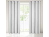 Zdjęcie: Zasłona Carina 140x250 cm biała na przelotkach EUROFIRANY