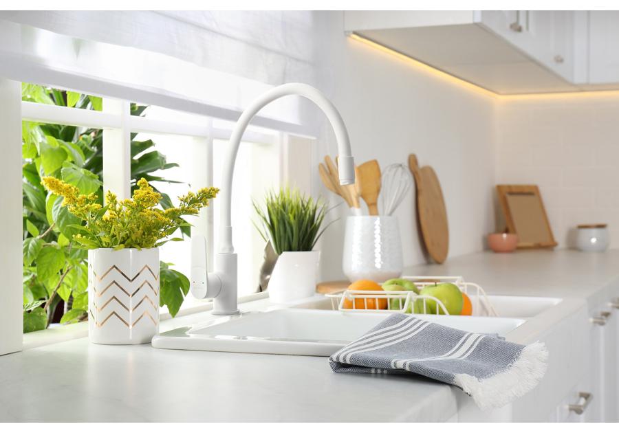 Zdjęcie: Bateria zlewozmywakowa Joga plus biała INVENA