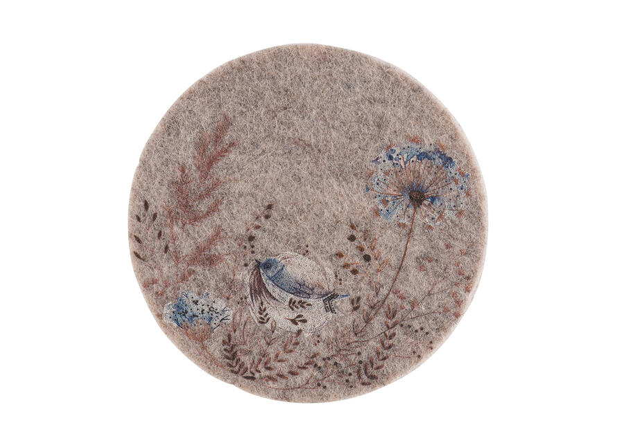 Zdjęcie: Podkładki filcowe okrągłe 4 sztuki 10x10x0,3 cm dekor Serenity ALTOMDESIGN