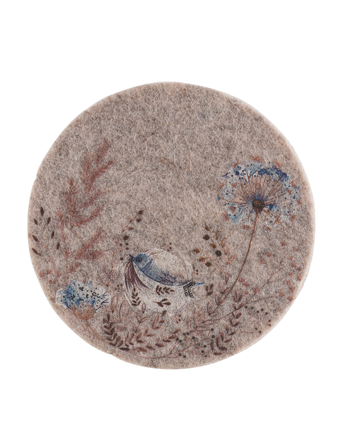 Zdjęcie: Podkładki filcowe okrągłe 4 sztuki 10x10x0,3 cm dekor Serenity ALTOMDESIGN