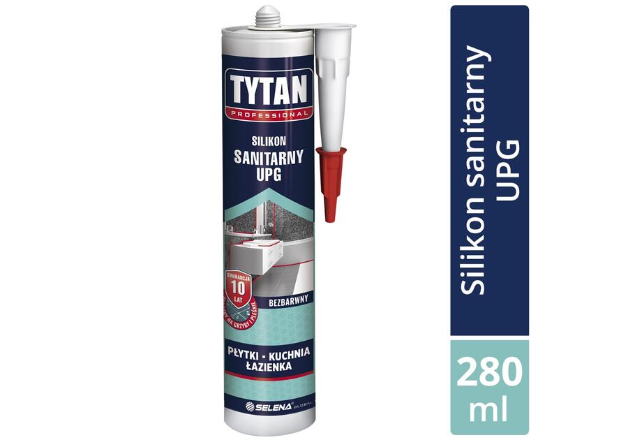 Zdjęcie: Silikon sanitarny bezbarwny UPG 280 ml TYTAN PROFESSIONAL