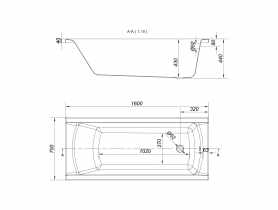 Wanna prostokątna Korat 160x70 cm CERSANIT