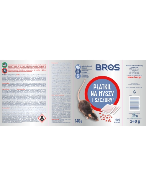 Zdjęcie: Płatki na myszy i szczury 140 g BROS