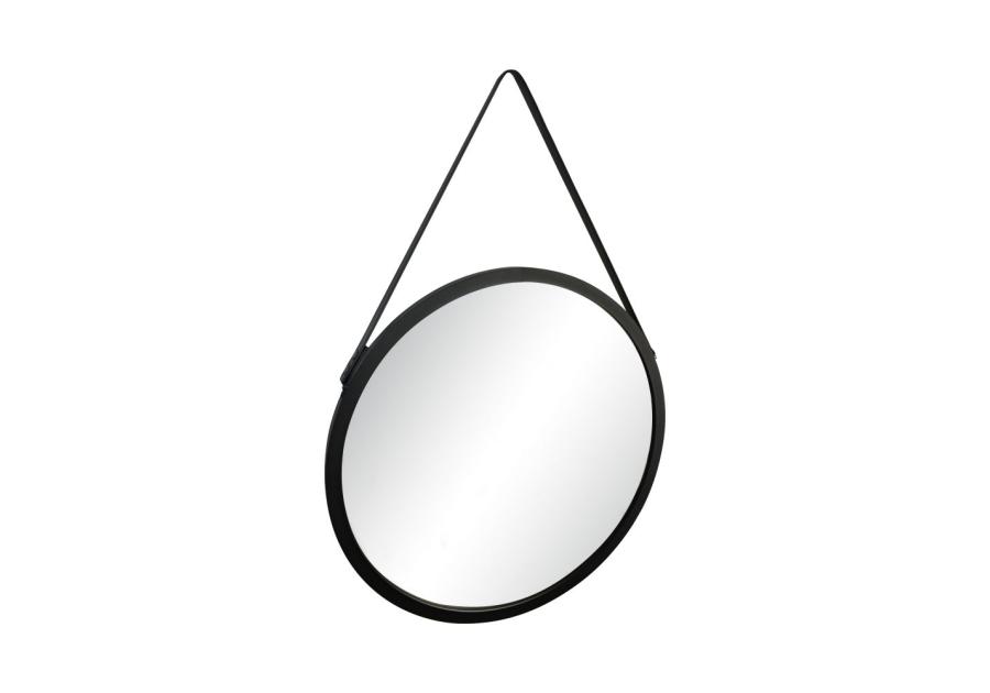 Zdjęcie: Lustro okrągłe 53 cm Loft czarne na pasku METRO