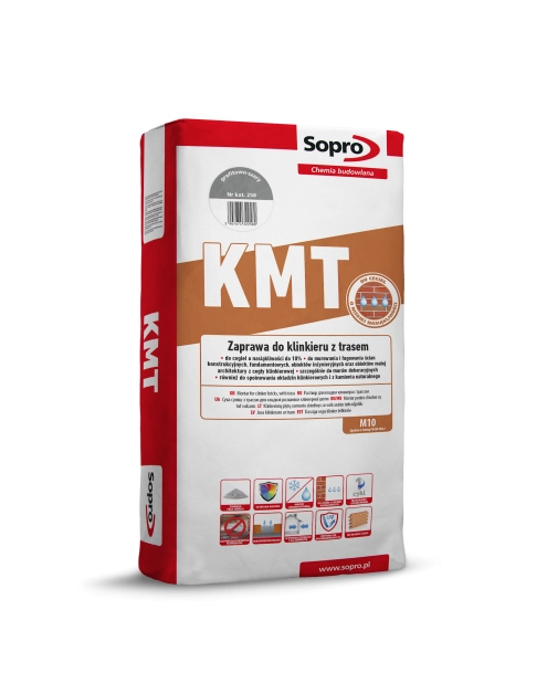 Zdjęcie: Zaprawa do klinkieru z trasem KMT 258 grafitowo-szary 25 kg SOPRO