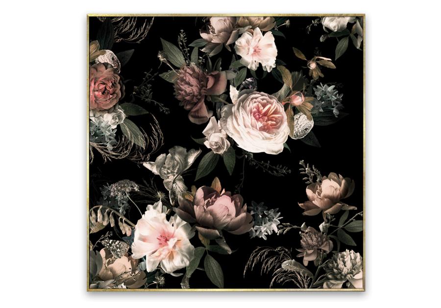 Zdjęcie: Obraz Canvas Framed  65x65 cm Fa017 Copper Flowers Gr STYLER