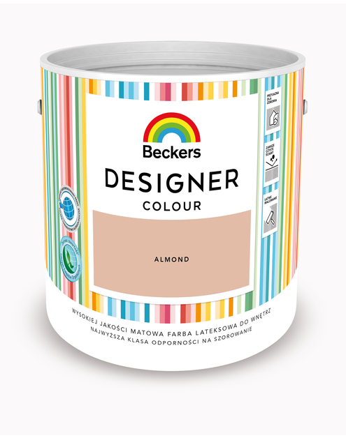 Zdjęcie: Farba lateksowa Designer Colour Almond 2,5 L BECKERS