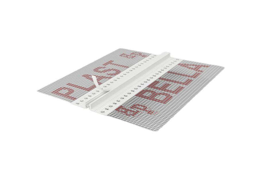 Zdjęcie: Listwa PVC dylatacyjna podtynkowa z siatką i elementem stabilizującym BP15EXT L300 biała BELLA PLAST