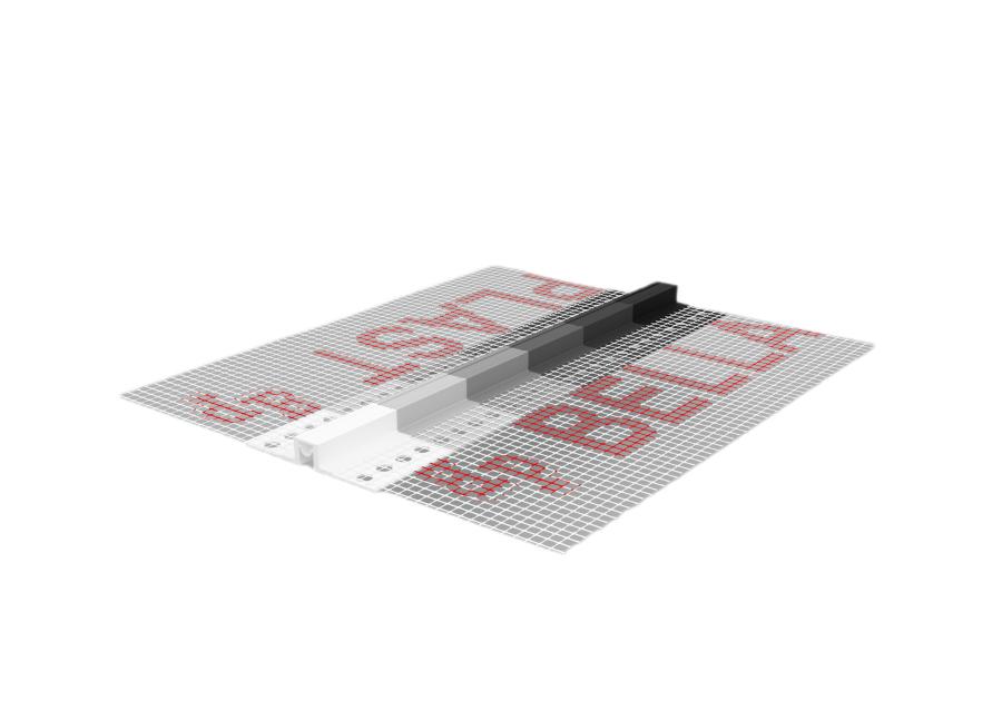 Zdjęcie: Listwa PVC dylatacyjna podtynkowa z siatką i elementem stabilizującym BP15EXT L300 biała BELLA PLAST