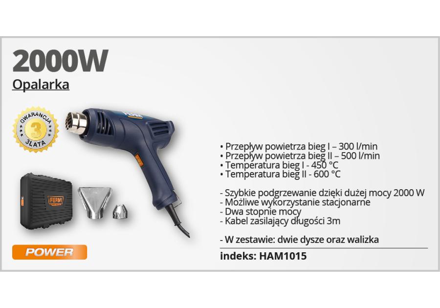 Zdjęcie: Opalarka 2000 W FERM
