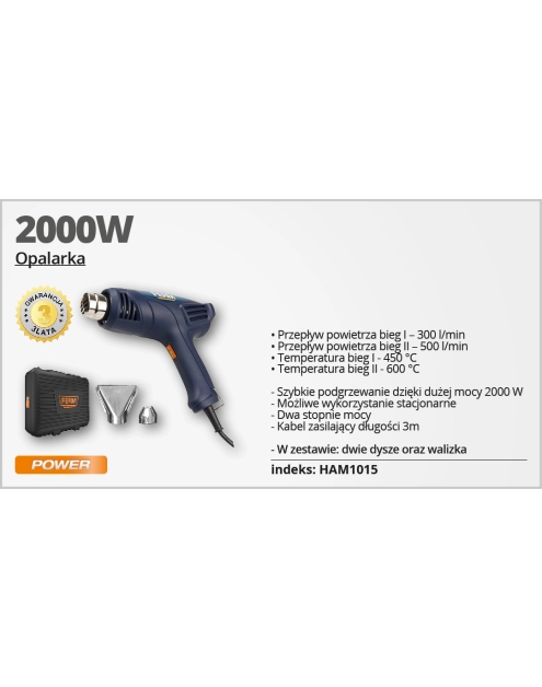 Zdjęcie: Opalarka 2000 W FERM