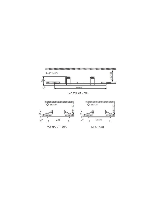 Zdjęcie: Oprawa sufitowa punktowa MR-16 Morta CT-DSO50-SR KANLUX