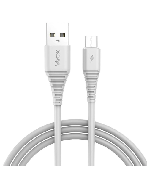 Zdjęcie: Kabel USB - micro USB 1 m biały VA0055 VAYOX