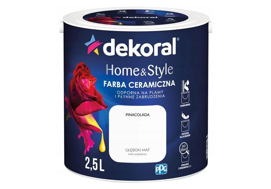 Zdjęcie: Farba ceramiczna Home&Style pinacolada 2,5 L DEKORAL