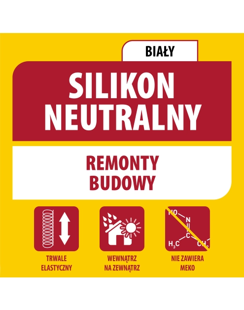Zdjęcie: Silikon neutralny 280 ml biały SOUDAL