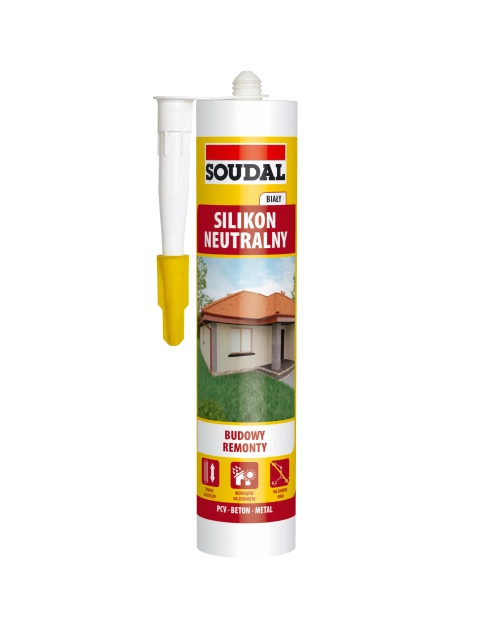 Zdjęcie: Silikon neutralny 280 ml biały SOUDAL
