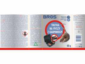 Trutka na myszy z karmnikiem 60 g BROS