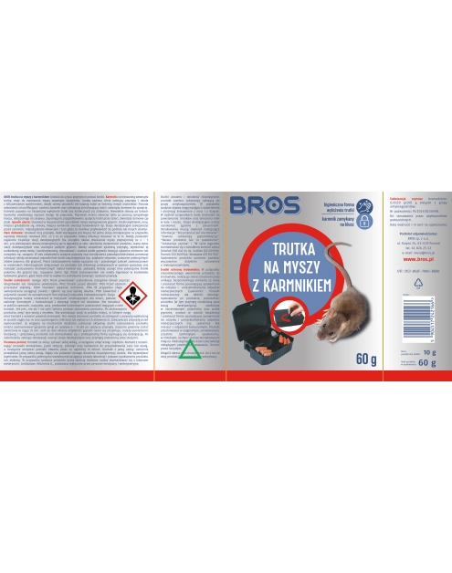 Zdjęcie: Trutka na myszy z karmnikiem 60 g BROS