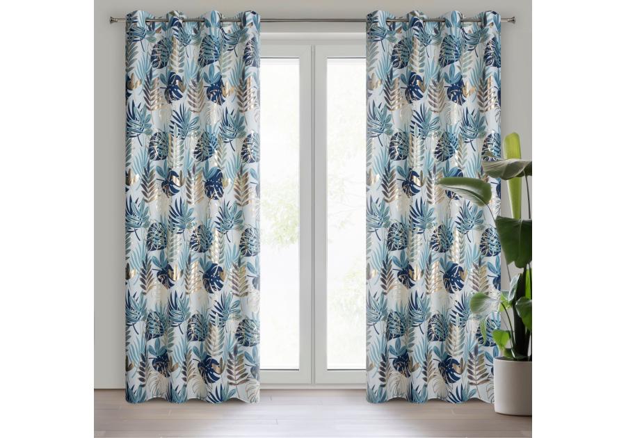 Zdjęcie: Zasłona gotowa Malta 140x250 cm granatowy EUROFIRANY