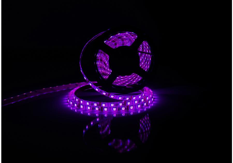 Zdjęcie: Taśma LED 50 m premium 12 V dioda 50x50 IP20 14,4 W/m kolorowa RGB POLGAR
