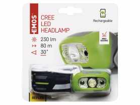 Latarka czołowa LED Cree 5W, 230 lm Li-Pol 1200mAh, ładowalna EMOS