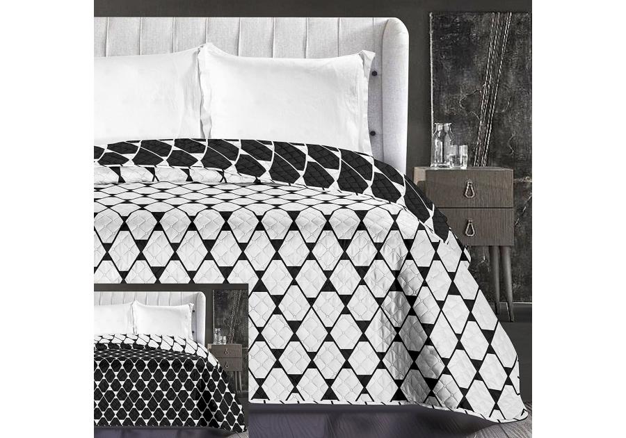 Zdjęcie: Narzuta Rhombuses biało-czarna 170x210 cm DECO KING
