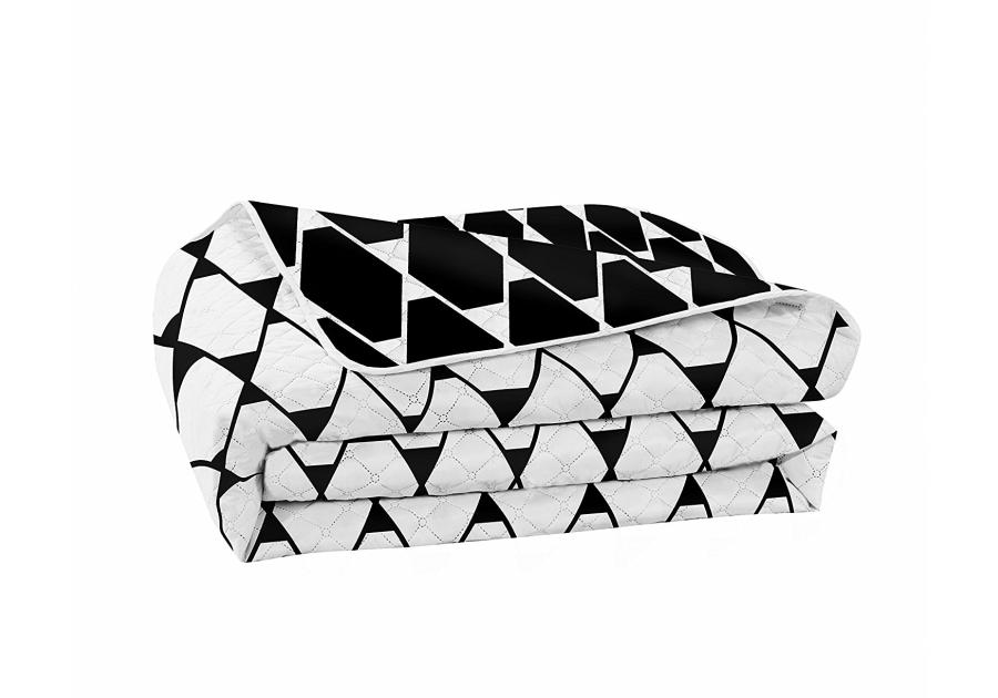 Zdjęcie: Narzuta Rhombuses biało-czarna 170x210 cm DECO KING